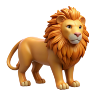 iconic elegant A regal lion with a flowing mane. NO BACKGROUND with Transparent Background. studio quality png
