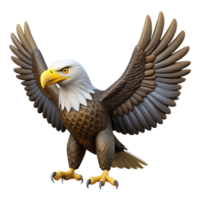 notable organic A majestic bald eagle with spread wings. NO BACKGROUND with Transparent Background. masterfully captured png