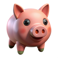 magnificent avant-garde A pink pig. NO BACKGROUND with Transparent Background. detailed png