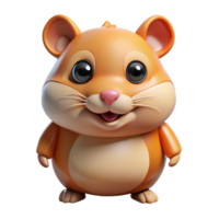 esplêndido vanguarda uma fofa hamster. não fundo com transparente fundo. sem falhas png