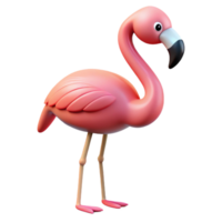signature artistic A flamingo standing on one leg. NO BACKGROUND with Transparent Background. artisan png