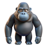 striking coveted A gorilla. NO BACKGROUND with Transparent Background. png