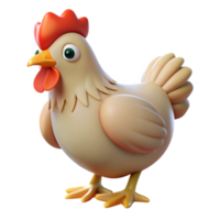majestic joyful impressionist A farm chicken. NO BACKGROUND with Transparent Background. premium png