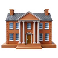 spectacular unparalleled Georgian townhouse facade, symmetrical brickwork NO BACKGROUND with Transparent Background. png