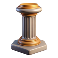sumptuous ethereal gothic Column base, decorative plinth NO BACKGROUND with Transparent Background. sharp png