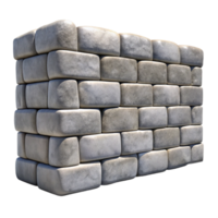 serene tropical Stone wall section, granite blocks NO BACKGROUND with Transparent Background. authentic png
