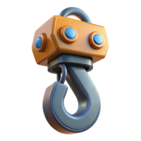nostalgic gorgeous Crane hook, lifting device for heavy materials NO BACKGROUND with Transparent Background. high quality png