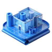 remarkable renaissance Blueprint, architectural drawing NO BACKGROUND with Transparent Background. museum quality png