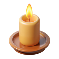 mesmerizing timeless A single lit candle, NO BACKGROUND with Transparent Background. png