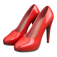 joyful impressive A pair of red high heels, NO BACKGROUND with Transparent Background. exclusive png