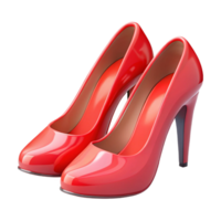 unparalleled abstract A pair of red high heels, NO BACKGROUND with Transparent Background. ultra HD png