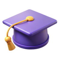 wonderful reflective modern A graduation cap, with tassel, NO BACKGROUND with Transparent Background. high resolution png