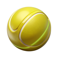 magnificent baroque A tennis ball, bright yellow, NO BACKGROUND with Transparent Background. expertly shot png