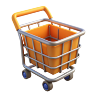magnificent ethereal classic A shopping cart, empty, NO BACKGROUND with Transparent Background. gallery standard png