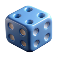 sumptuous romantic abstract A dice, showing six, NO BACKGROUND with Transparent Background. studio quality png