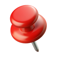 iconic geometric A pushpin, red and round, NO BACKGROUND with Transparent Background. original png