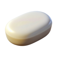 fascinating peaceful baroque A bar of soap, white and oval, NO BACKGROUND with Transparent Background. original png
