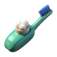 mesmerizing organic A toothbrush, with toothpaste, NO BACKGROUND with Transparent Background. high resolution png