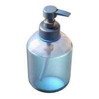 serene art deco A bottle of hand sanitizer, clear plastic, NO BACKGROUND with Transparent Background. elite png