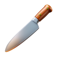 timeless artistic A kitchen knife, sharp and stainless steel, NO BACKGROUND with Transparent Background. precision png