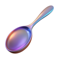 sumptuous contemporary A spoon, rounded and reflective, NO BACKGROUND with Transparent Background. high resolution png