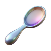 sumptuous whimsical renaissance A spoon, rounded and reflective, NO BACKGROUND with Transparent Background. premium png