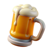 fascinating bohemian A beer mug, frosted and filled with beer, NO BACKGROUND with Transparent Background. expertly shot png