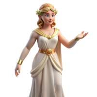 intense picturesque Hera, Goddess of Marriage, regal pose, NO BACKGROUND with Transparent Background. high resolution png