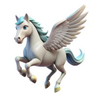 pristine quintessential Pegasus, winged horse, flying, NO BACKGROUND with Transparent Background. png