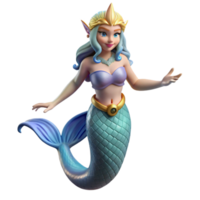 magnificent peaceful retro Siren, mythical creature, enchanting voice, NO BACKGROUND with Transparent Background. ultra HD png