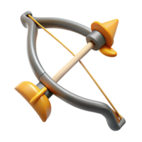 unforgettable rustic Bow and arrow of Artemis, NO BACKGROUND with Transparent Background. museum quality png