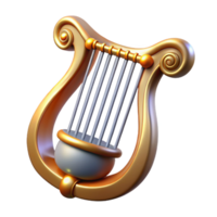 mesmerizing sought-after Lyre of Apollo, NO BACKGROUND with Transparent Background. png