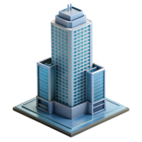 majestic acclaimed Modern skyscraper architectural model, NO BACKGROUND with Transparent Background. png