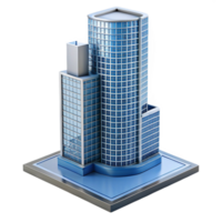 esplêndido distinto moderno arranha-céu arquitetônico modelo, não fundo com transparente fundo. png