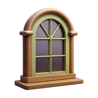 whimsical mesmerizing Georgian style window frame, NO BACKGROUND with Transparent Background. elite png