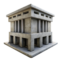 sought-after industrial Brutalist concrete building texture, NO BACKGROUND with Transparent Background. studio quality png