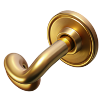 harmonious hypnotic Door handle brass lever, NO BACKGROUND with Transparent Background. premium png