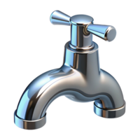 reflective immaculate Faucet chrome finish, NO BACKGROUND with Transparent Background. elite png