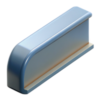 nostalgic pristine Countertop edge bullnose profile, NO BACKGROUND with Transparent Background. museum quality png