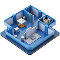 standout bohemian Architectural blueprint floor plan, NO BACKGROUND with Transparent Background. flawless png
