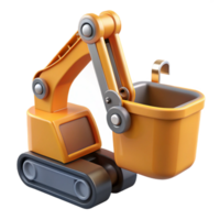 standout retro Excavator bucket and arm, NO BACKGROUND with Transparent Background. masterfully captured png