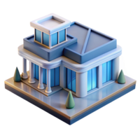 peaceful sumptuous Architectural rendering 3D model, NO BACKGROUND with Transparent Background. crisp png