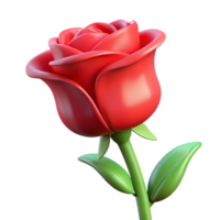 vibrant avant-garde Single red rose bud NO BACKGROUND with Transparent Background. elite png