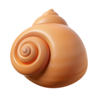 stunning timeless Single seashell, spiral shape NO BACKGROUND with Transparent Background. png