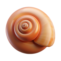 splendid ethereal surreal Single seashell, spiral shape NO BACKGROUND with Transparent Background. crisp png