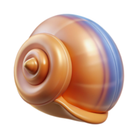 intense glorious Snail shell, empty NO BACKGROUND with Transparent Background. 4K png