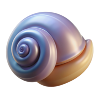 magnificent avant-garde Snail shell, empty NO BACKGROUND with Transparent Background. detailed png