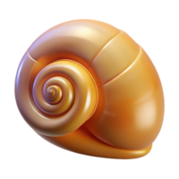 melancholic enchanting Snail shell, empty NO BACKGROUND with Transparent Background. flawless png