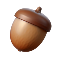 striking avant-garde Single acorn, brown NO BACKGROUND with Transparent Background. high quality png