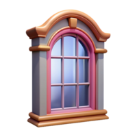 playful majestic Victorian window frame, NO BACKGROUND with Transparent Background. impeccable png